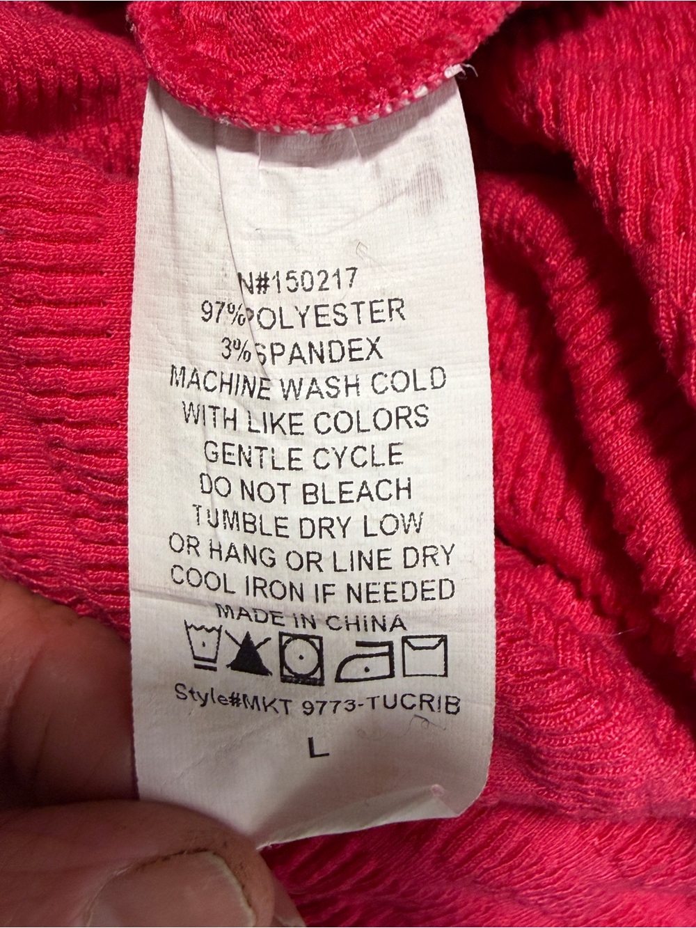 Wilde Raspberry Pink Crinkle Textured Tie-Front Tunic | Size Large - Picture 10 of 10